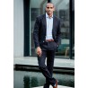 Three Piece Suits Brook Taverner Tailored Fit Gower Navy Linen Blend Suit - Waistcoat Optional £179.00