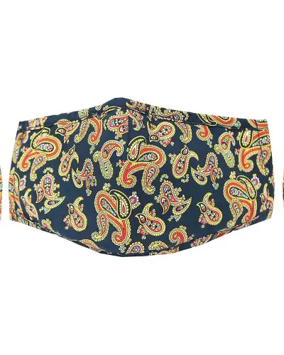 Face Masks Soprano Ties Navy Paisley 100pc Cotton Washable And Reusable Face Mask £5.00