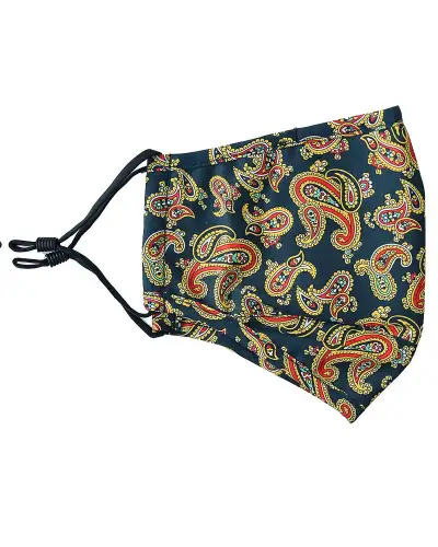 Face Masks Soprano Ties Navy Paisley 100pc Cotton Washable And Reusable Face Mask £5.00