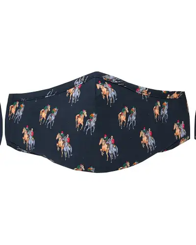 Face Masks Soprano Ties Navy Racehorse Theme Washable And Reusable 100pc Cotton Face Mask £5.00