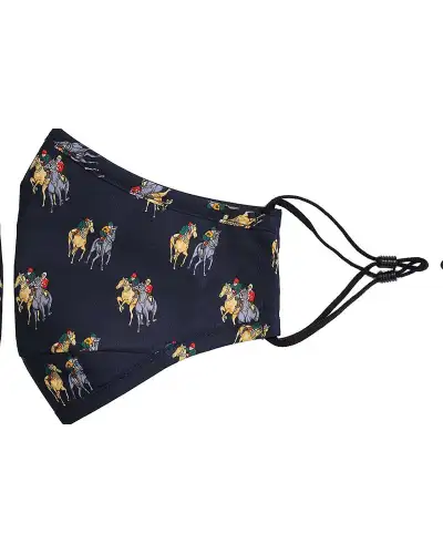 Face Masks Soprano Ties Navy Racehorse Theme Washable And Reusable 100pc Cotton Face Mask £5.00