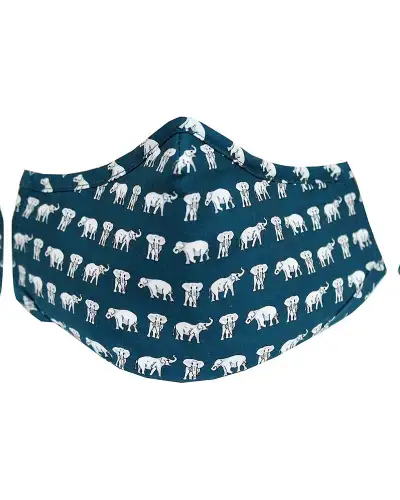 Face Masks Soprano Ties Navy Elephants Washable And Reusable 100pc Cotton Face Mask £5.00
