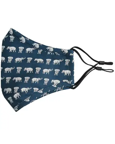 Face Masks Soprano Ties Navy Elephants Washable And Reusable 100pc Cotton Face Mask £5.00