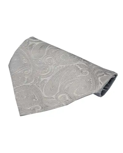 Pocket Square Soprano Ties Soprano Silver Large Paisley Design Silk Pocket Square £9.00