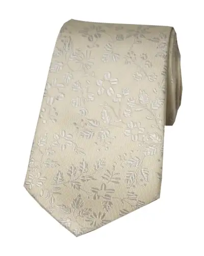Silk Ties Soprano Ties Soprano Ivory Floral Silk Tie £21.00