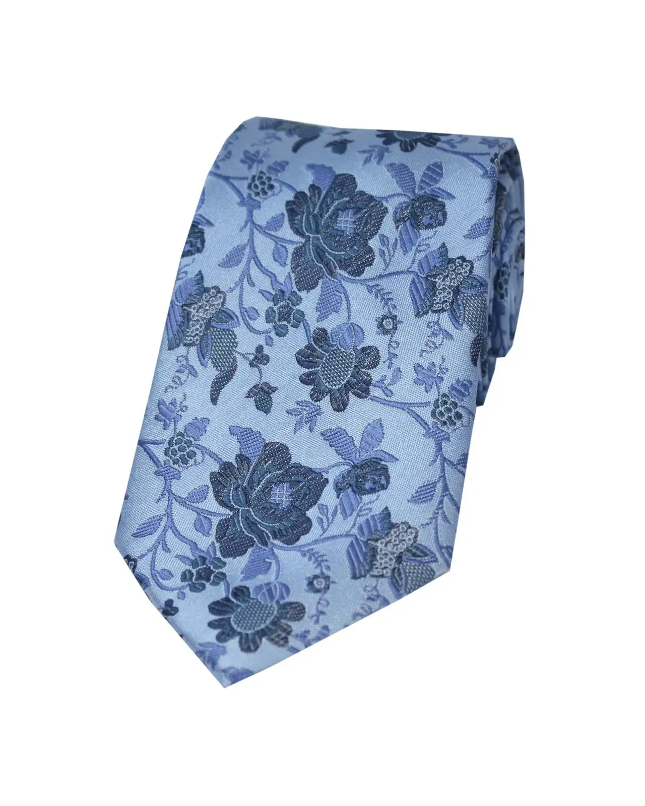 Silk Ties Soprano Ties Soprano Sky Blue Floral Patterned Silk Tie £24.00