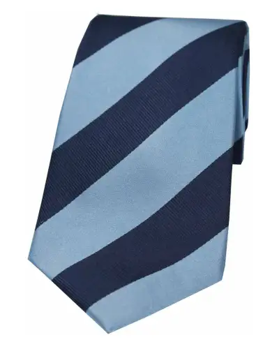 Silk Ties Soprano Ties Soprano Denim Blue And Navy College Striped Silk Tie £24.00
