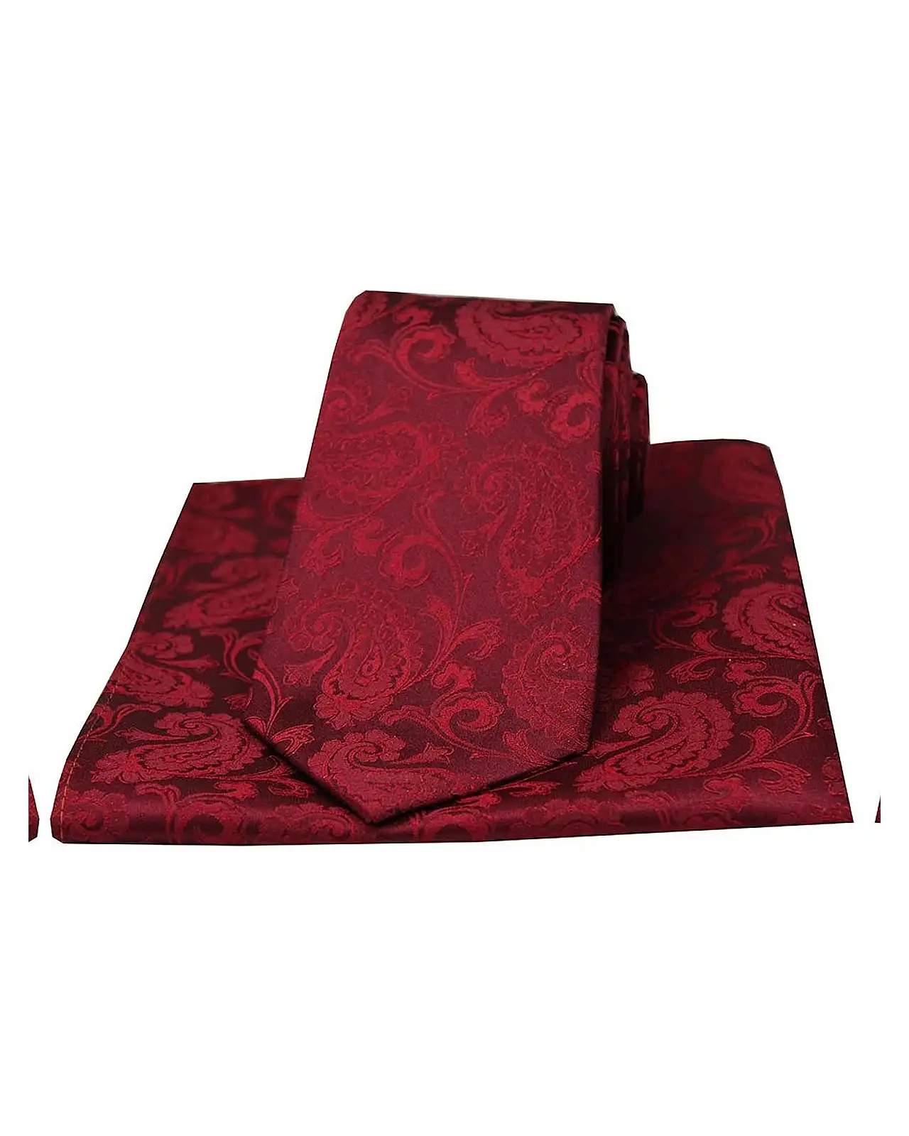 Paisley Ties Soprano Ties Soprano Wine Paisley Woven Silk Tie And Pocket Square £34.00