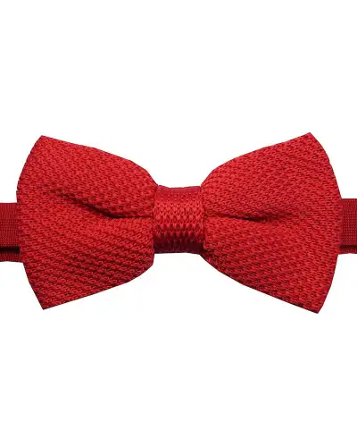 Pre-Tied Bow Ties Soprano Ties Soprano Pre-Tied Plain Red Knitted Polyester Bow Tie £10.00