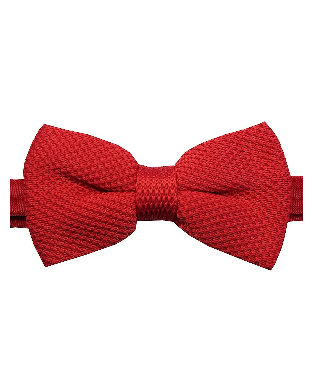 Pre-Tied Bow Ties Soprano Ties Soprano Pre-Tied Plain Red Knitted Polyester Bow Tie £10.00