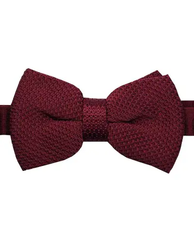 Pre-Tied Bow Ties Soprano Ties Soprano Pre-Tied Plain Wine Knitted Polyester Bow Tie £21.00