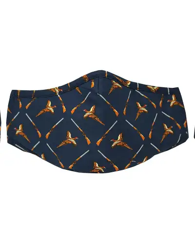 Face Masks Soprano Ties Navy Pheasants Washable And Reusable 100pc Cotton Face Mask £5.00