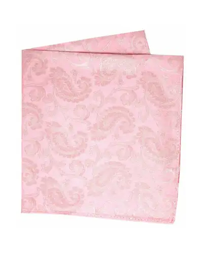 Soprano Pink Cotton Candy Paisley Silk Hanky | Soprano Ties ST HANKWST7220 Silk Hankie