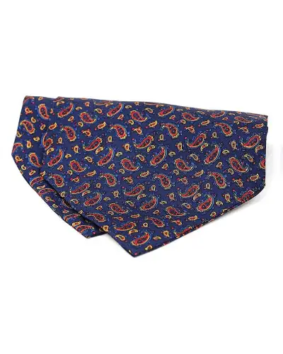 Paisley Cravats Soprano Ties Soprano Silk Twill Navy Paisley Cravat £31.00