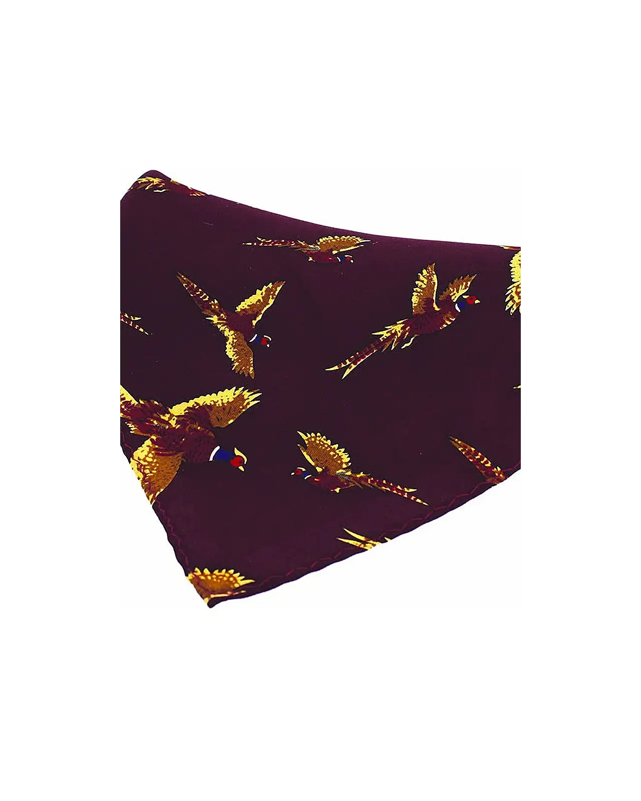 Pocket Square Soprano Ties Soprano Wine Flying Pheasant Silk Pocket Square £9.00