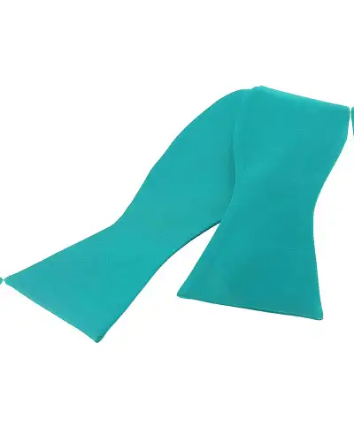 Self Tie Bow Ties Soprano Ties Soprano Satin Silk Turquoise Luxury Self Tied Bow Tie £9.00