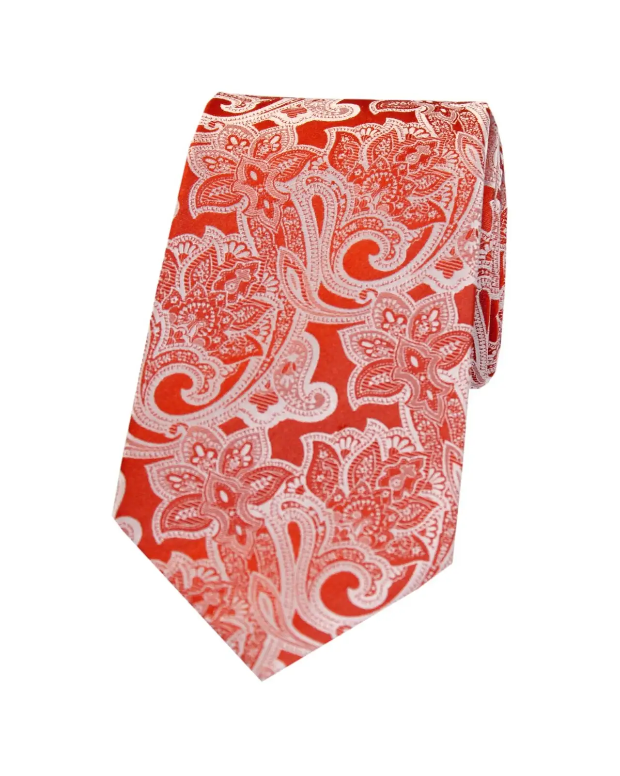 Silk Ties Soprano Ties Soprano Orange Edwardian Floral Patterned Silk Tie £9.00