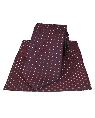 Silk Hankies Soprano Ties Soprano Wine Pin Dot Silk Tie And Hanky Set £34.00