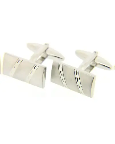 Cufflinks Soprano Ties Soprano Silver Colour Rectangle Engraved Cufflinks With Swivel Fitting £15.00