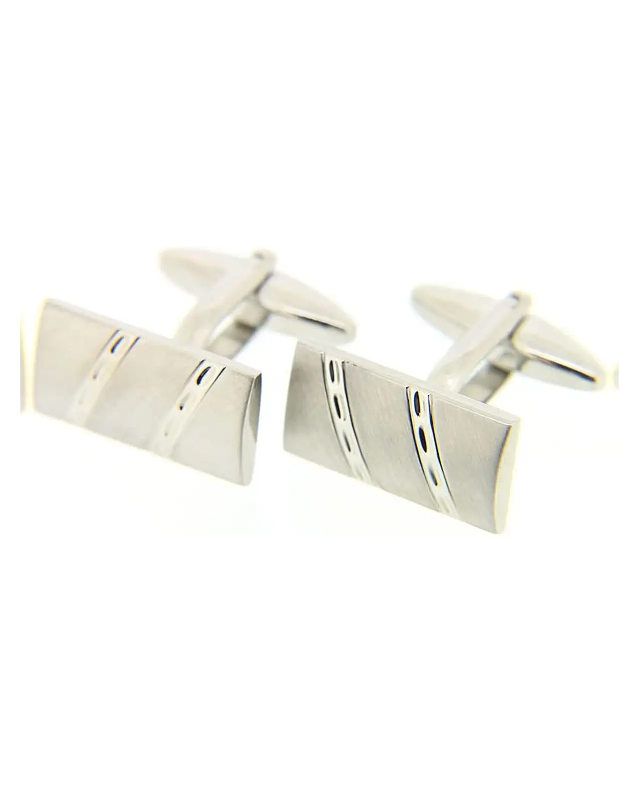 Cufflinks Soprano Ties Soprano Silver Colour Rectangle Engraved Cufflinks With Swivel Fitting £15.00