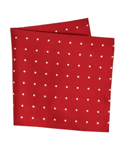 Pocket Square Soprano Ties Soprano Red White Polka Dots Mens Silk Pocket Square £9.00