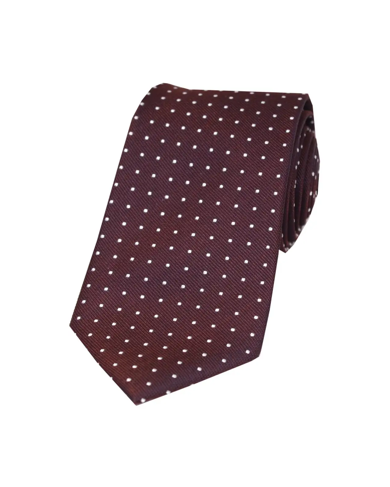 Silk Ties Soprano Ties Soprano Wine With White Pin Dot Silk Tie £24.00