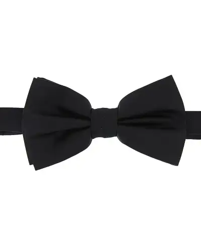 Pre-Tied Bow Ties Soprano Ties Soprano Satin Silk Black Luxury Bow Tie £21.00