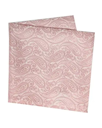 Silk Hankies Soprano Ties Soprano Pink Tonal Paisley Silk Pocket Hanky £15.00