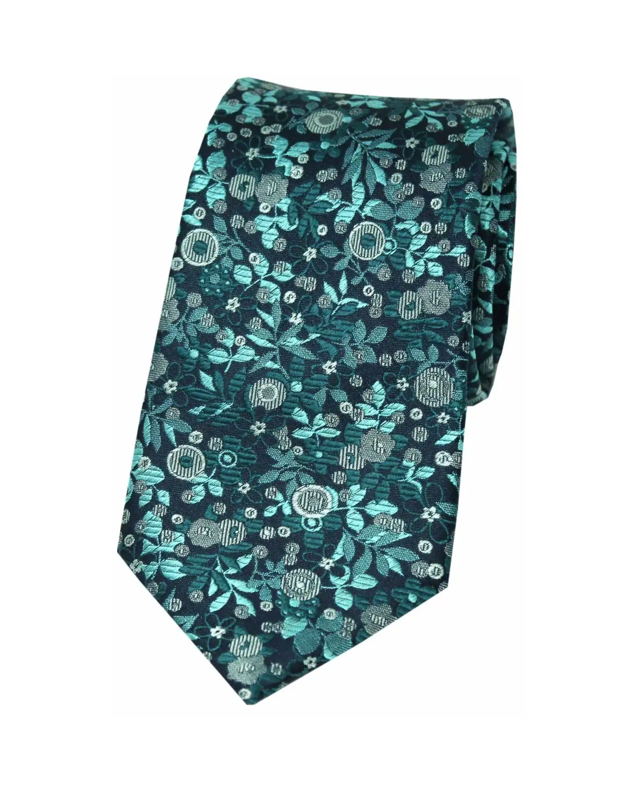 Silk Ties Soprano Ties Soprano Turquoise And Teal Floral Luxury Silk Tie £22.00