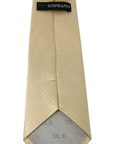 Silk Ties Soprano Ties Soprano Ivory Herringbone Silk Tie £24.00