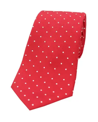 Silk Ties Soprano Ties Soprano Red And White Pin Dot Silk Tie £24.00