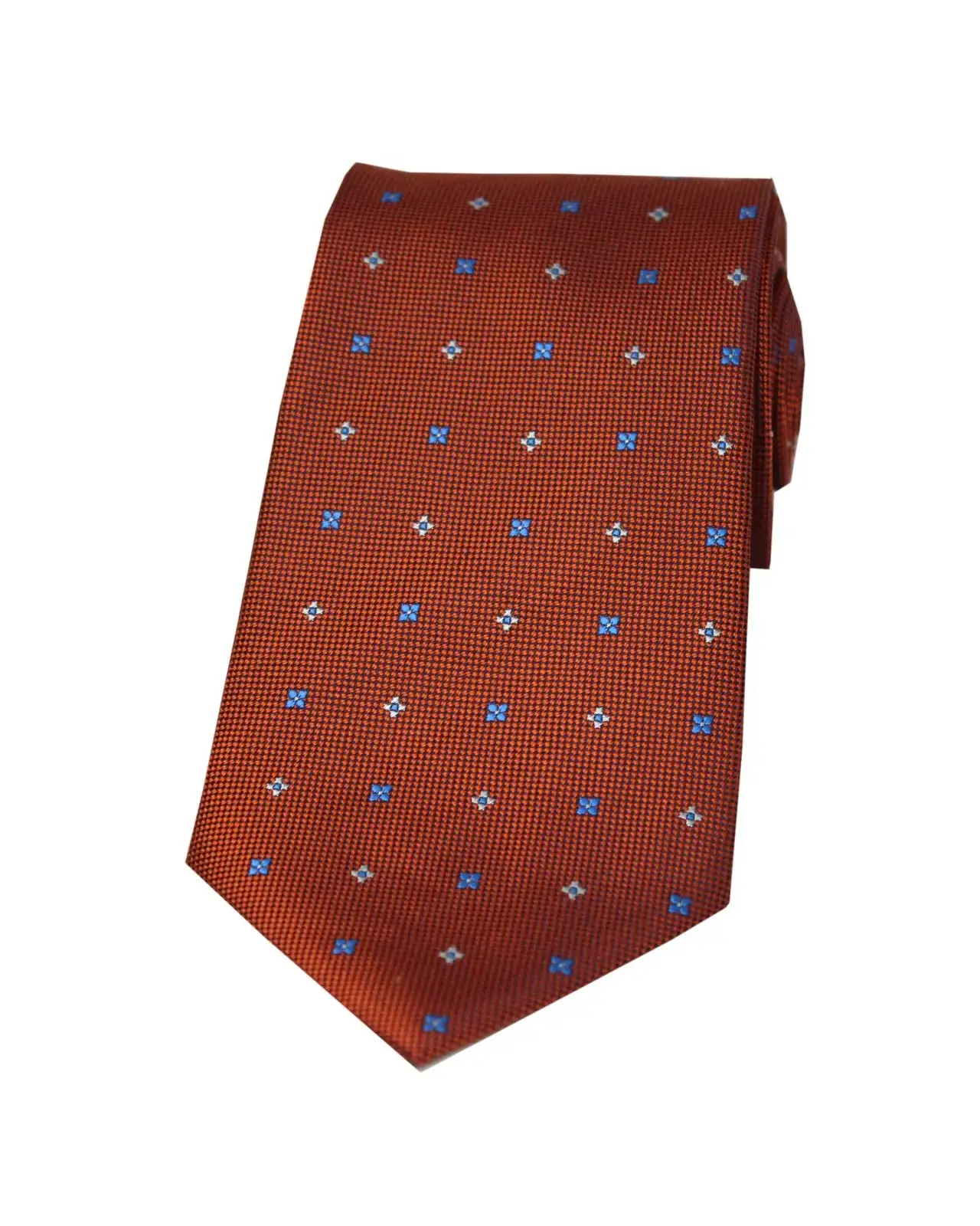Silk Ties Soprano Ties Soprano Small Flowers Orange Silk Tie £18.00
