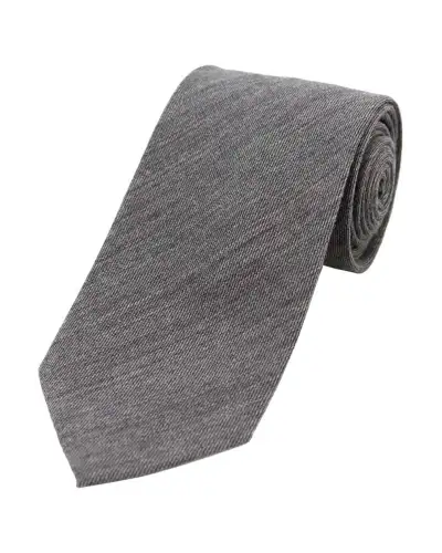 Wool Ties Soprano Ties Soprano Plain Grey Wool Rich Tie £10.00