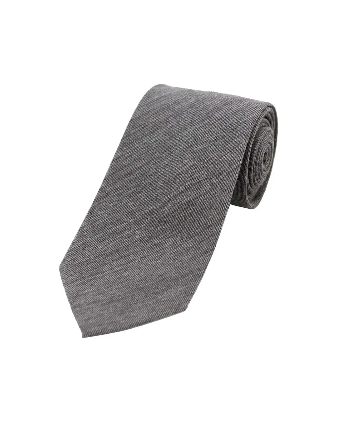Wool Ties Soprano Ties Soprano Plain Grey Wool Rich Tie £10.00