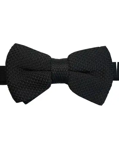Pre-Tied Bow Ties Soprano Ties Soprano Pre-Tied Plain Black Knitted Polyester Bow Tie £21.00