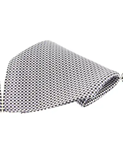 Pocket Square Soprano Ties Soprano Black And White Small Checks Mens Silk Pocket Square £9.00