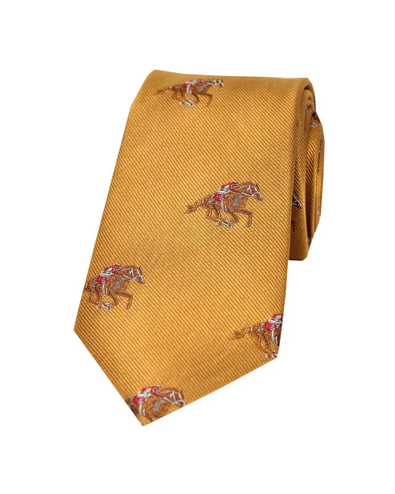 Silk Ties Soprano Ties Soprano Jockeys And Horses On Light Gold Ground Silk Tie £24.00