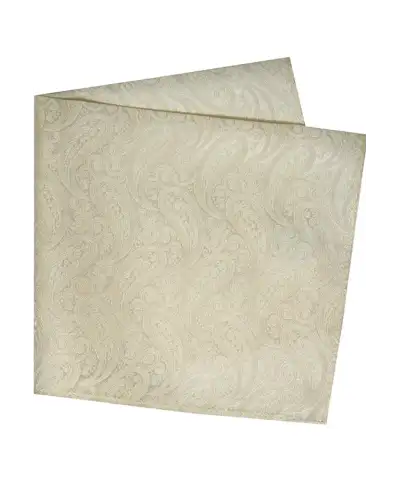 Soprano Ivory Tonal Paisley Silk Pocket Hanky | Soprano Ties ST HANKYWSN57 Silk Hankie
