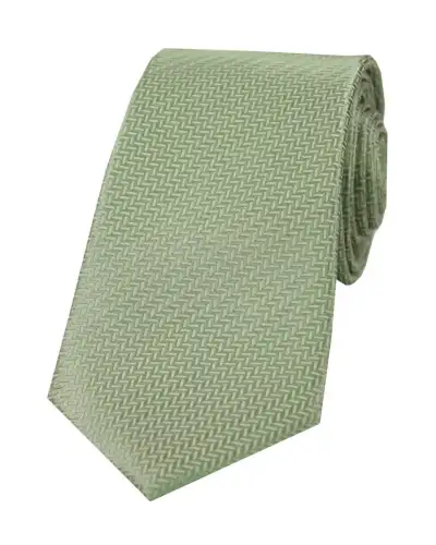 Silk Ties Soprano Ties Soprano Moss Green Herringbone Silk Tie £24.00