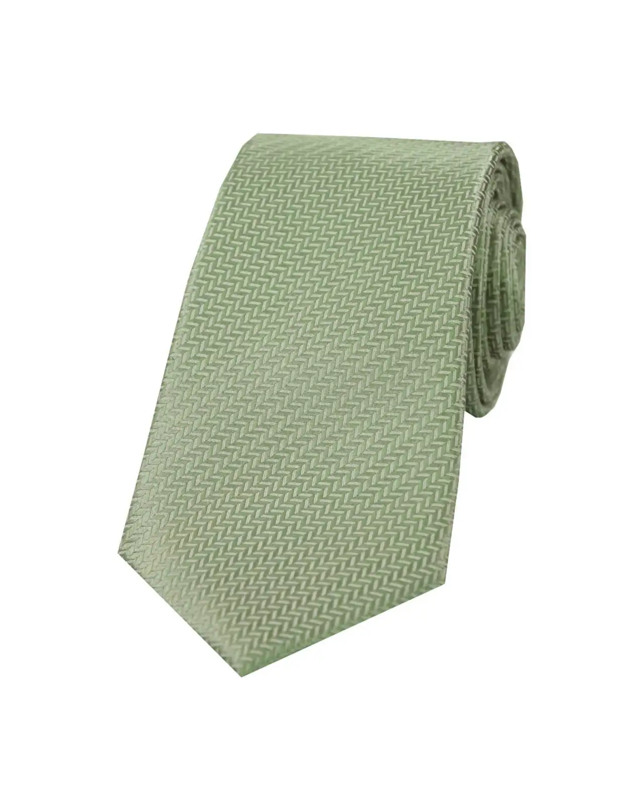 Silk Ties Soprano Ties Soprano Moss Green Herringbone Silk Tie £24.00