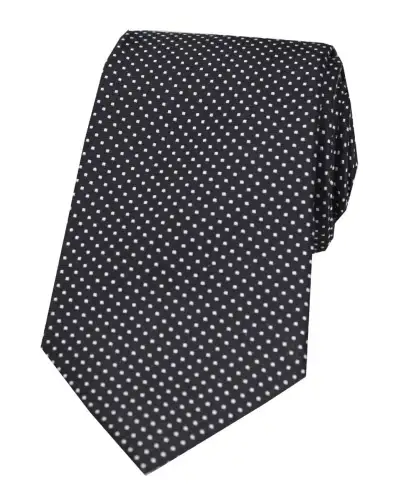 Silk Ties Soprano Ties Soprano Black White Pin Dot Woven Silk Tie £15.00