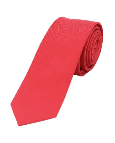 Wool Ties Soprano Ties Soprano Plain Red Wool Rich Thin Tie £8.00