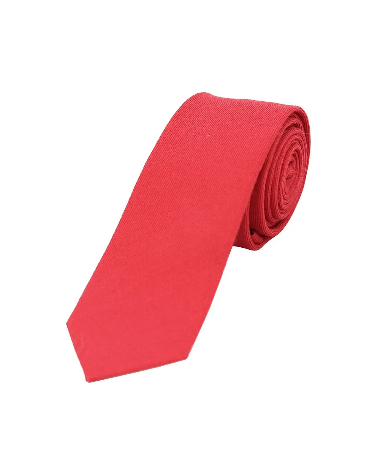 Wool Ties Soprano Ties Soprano Plain Red Wool Rich Thin Tie £8.00