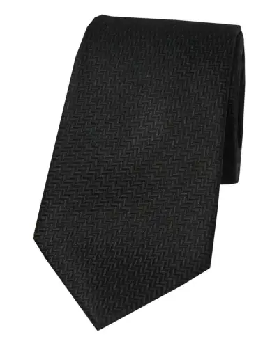 Silk Ties Soprano Ties Soprano Black Herringbone Silk Tie £23.00