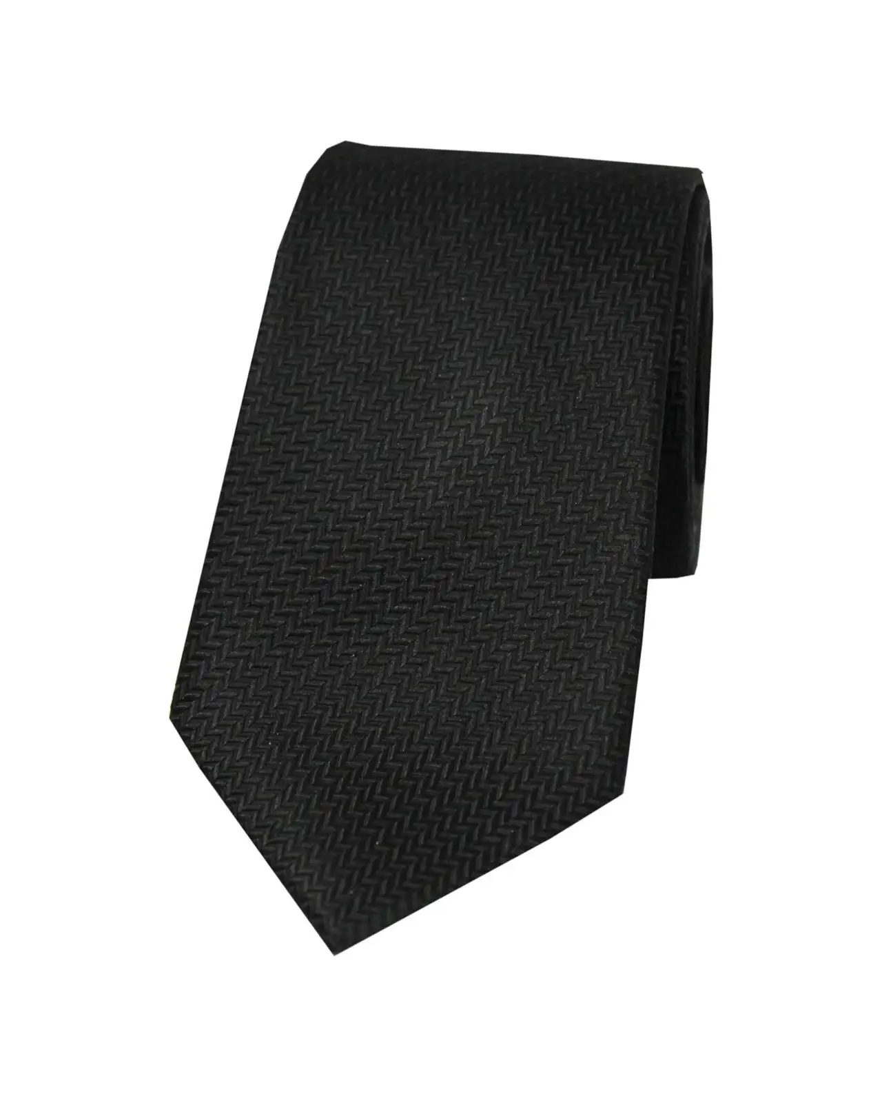 Silk Ties Soprano Ties Soprano Black Herringbone Silk Tie £23.00