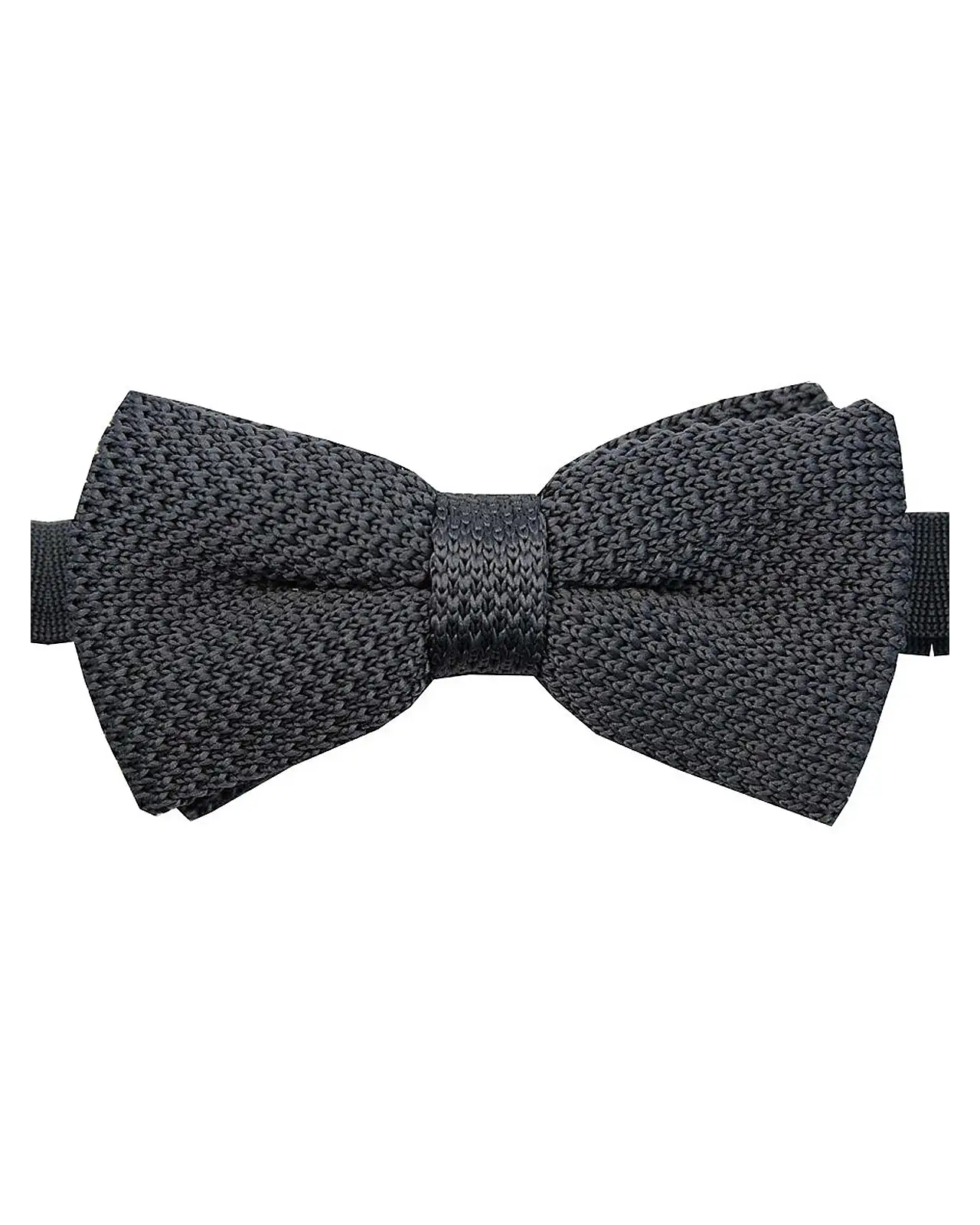 Pre-Tied Bow Ties Soprano Ties Soprano Pre-Tied Slate-Grey Knitted Polyester Bow Tie £10.00