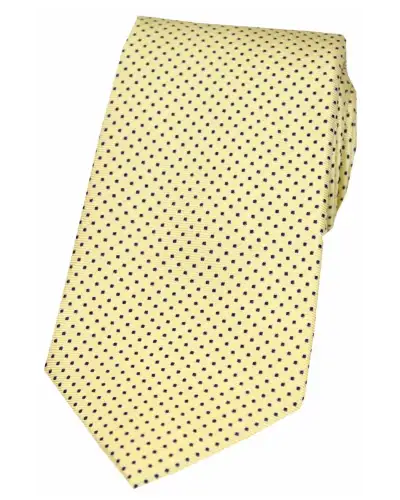 Silk Ties Soprano Ties Soprano Lemon Yellow And Black Pin Dot Silk Tie £24.00