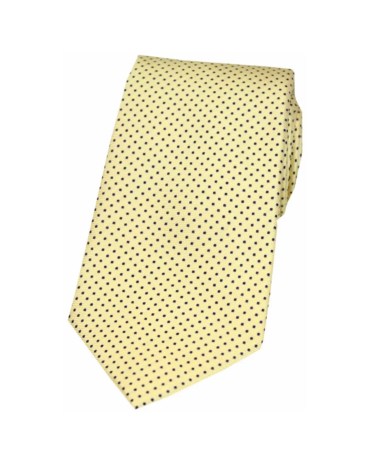 Silk Ties Soprano Ties Soprano Lemon Yellow And Black Pin Dot Silk Tie £24.00