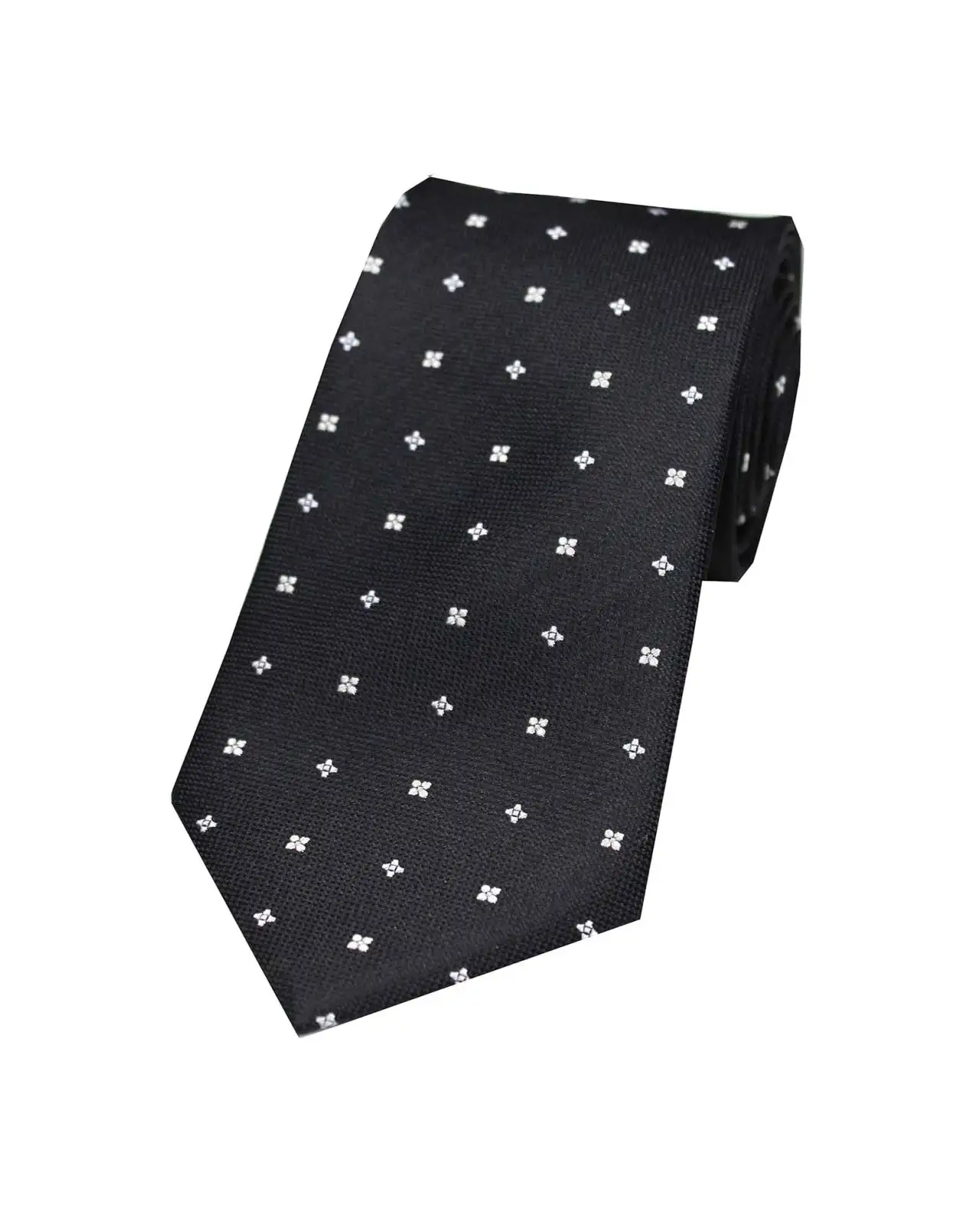 Silk Ties Soprano Ties Soprano Small Flowers Black Silk Tie £24.00