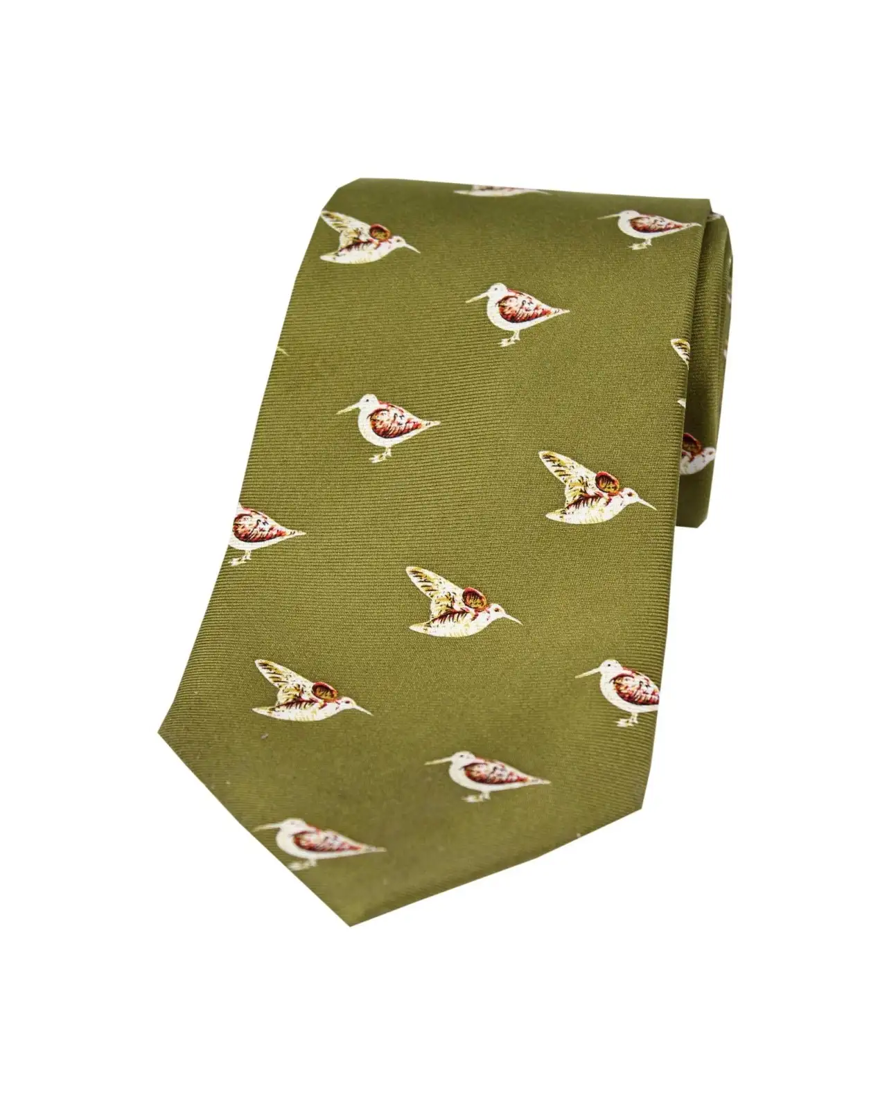 Silk Ties Soprano Ties Soprano Standing Woodcock On Country Green Ground Country Silk Tie £15.00